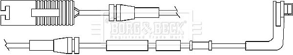 BORG & BECK įspėjimo kontaktas, stabdžių trinkelių susidėvėjim BWL3011